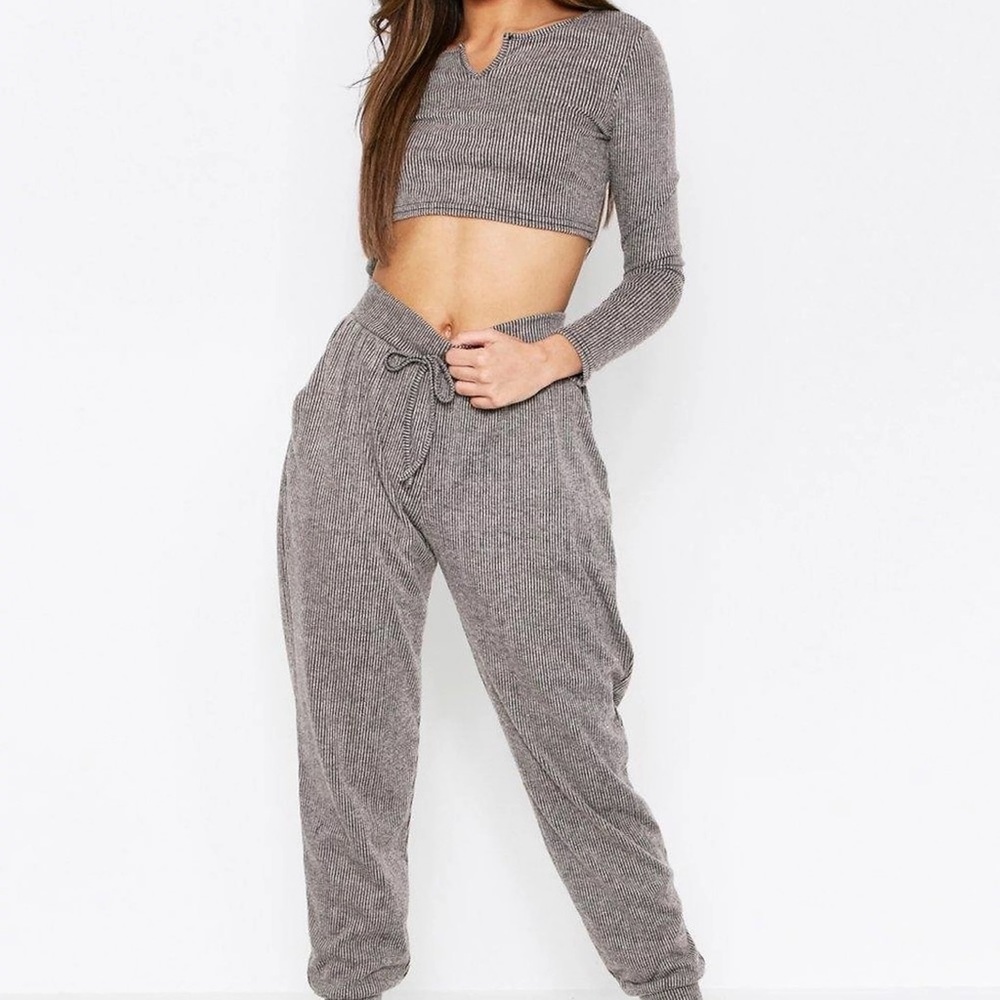 Brushed Rib Cuffed Jogger co-ord set